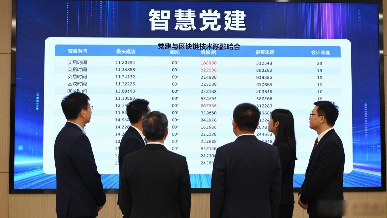 党建工作区块链技术_区块链党建图片_党建视觉素材设计